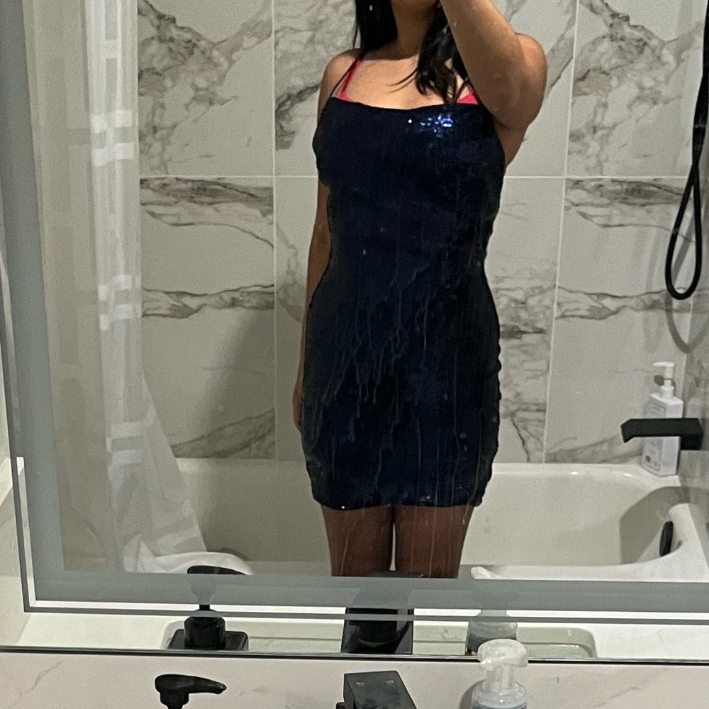 Small navy mini dress